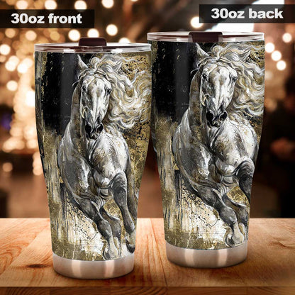 White Horse Horse Tumbler 0622