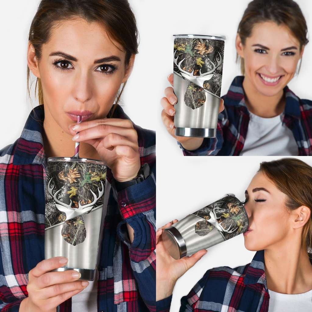 Hunting Metal Pattern Print Hunting Tumbler 0622