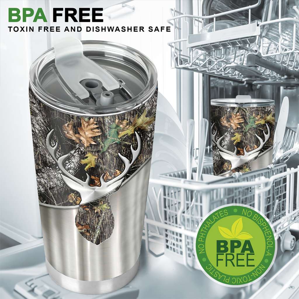 Hunting Metal Pattern Print Hunting Tumbler 0622