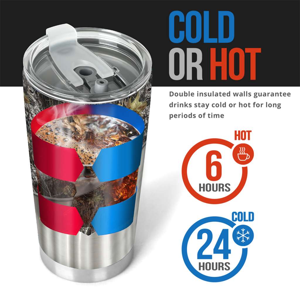 Hunting Metal Pattern Print Hunting Tumbler 0622