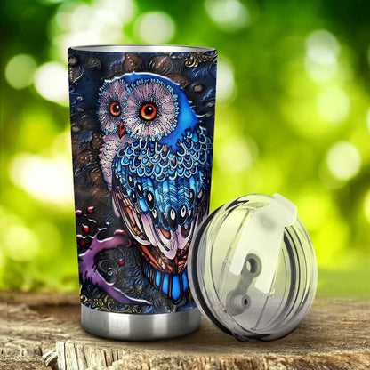 Blue Majestic Owl - Tumbler 0622