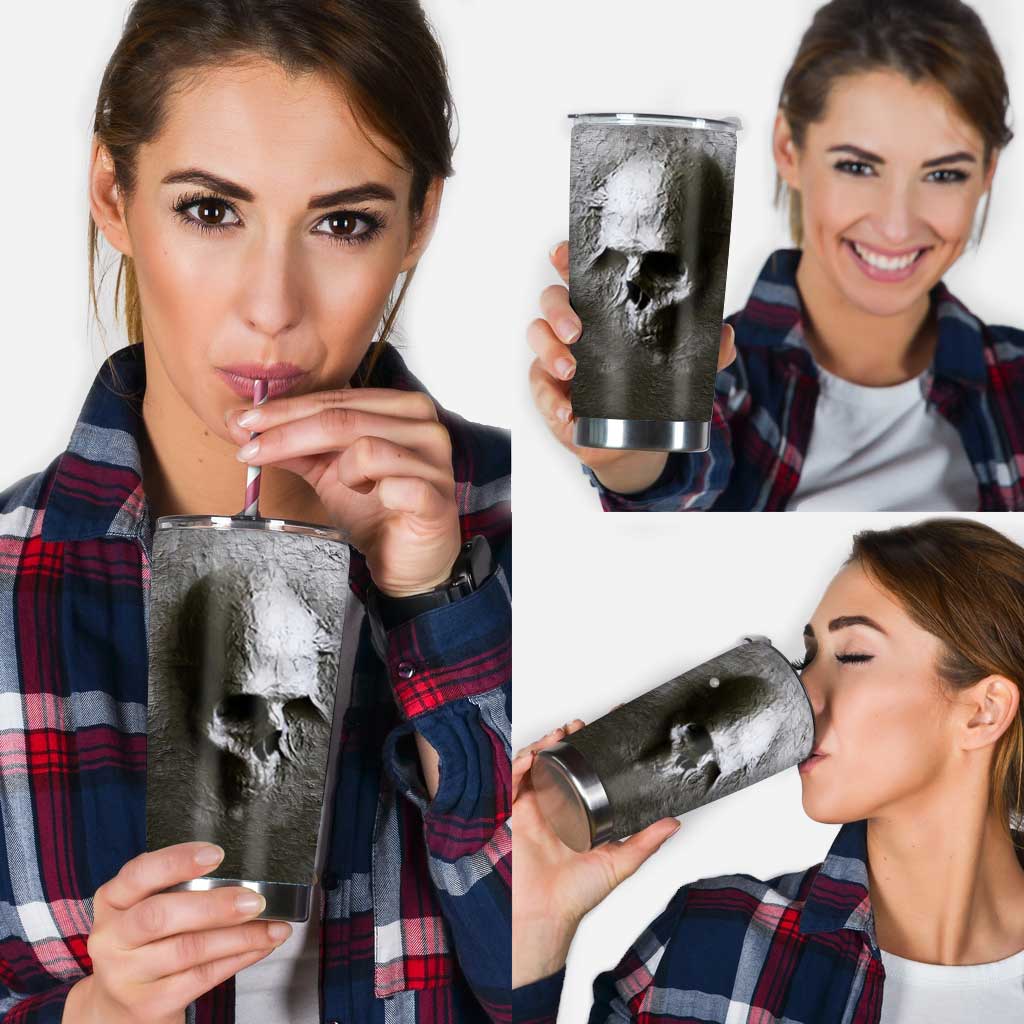 Skull 3D Pattern Print Skull Tumbler 0622