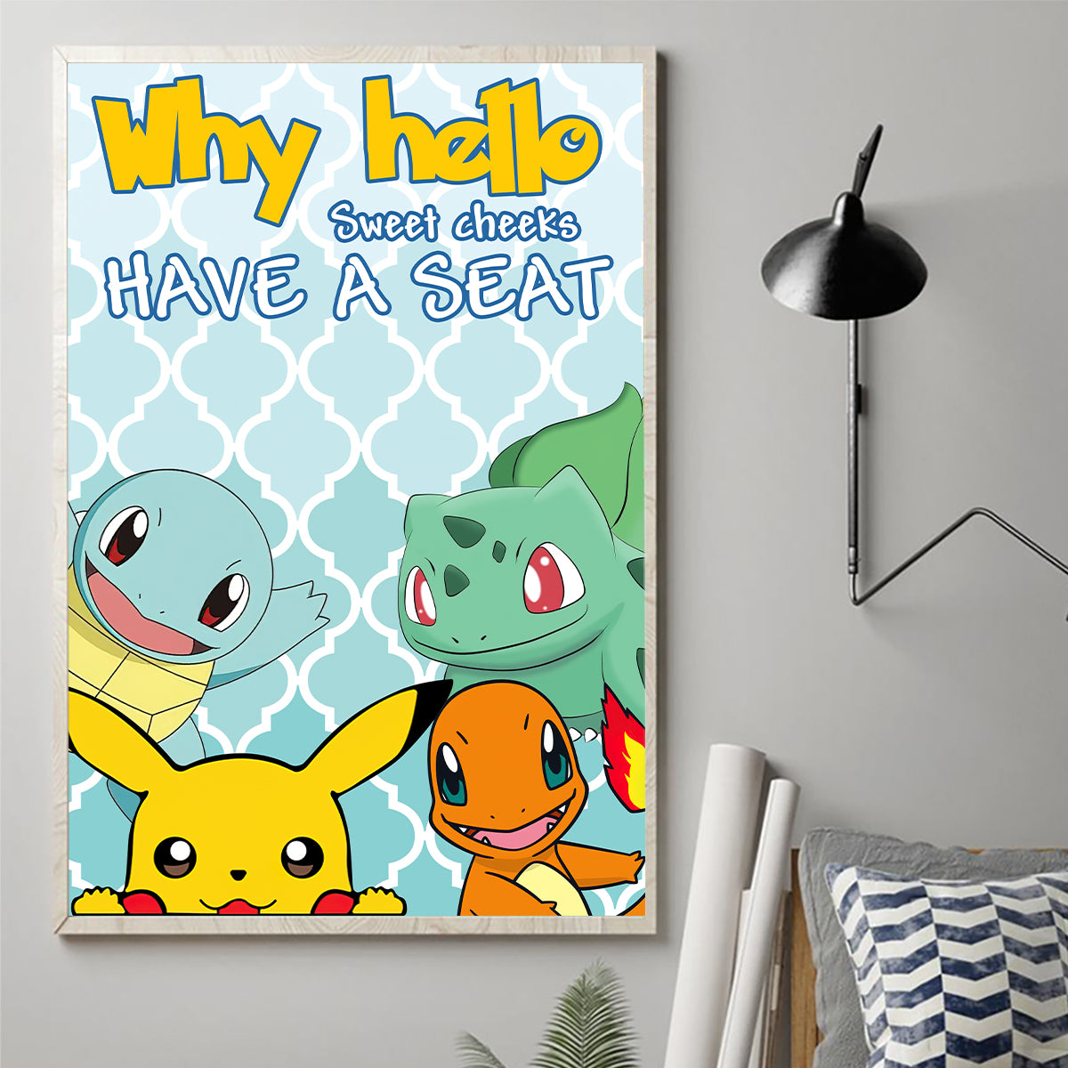 Sweet Cheeks Have A Seat Monster Trainer Canvas and Poster