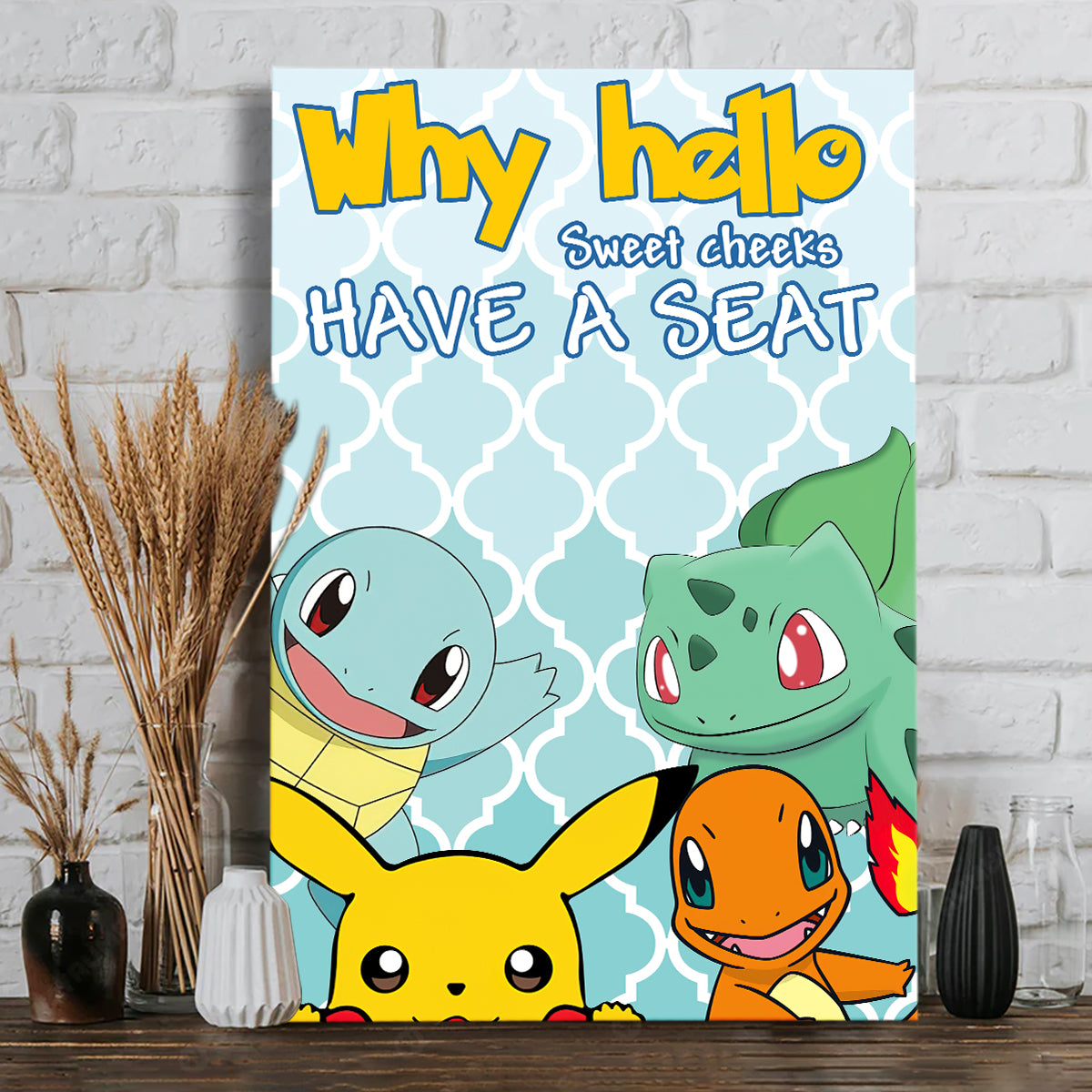 Sweet Cheeks Have A Seat Monster Trainer Canvas and Poster