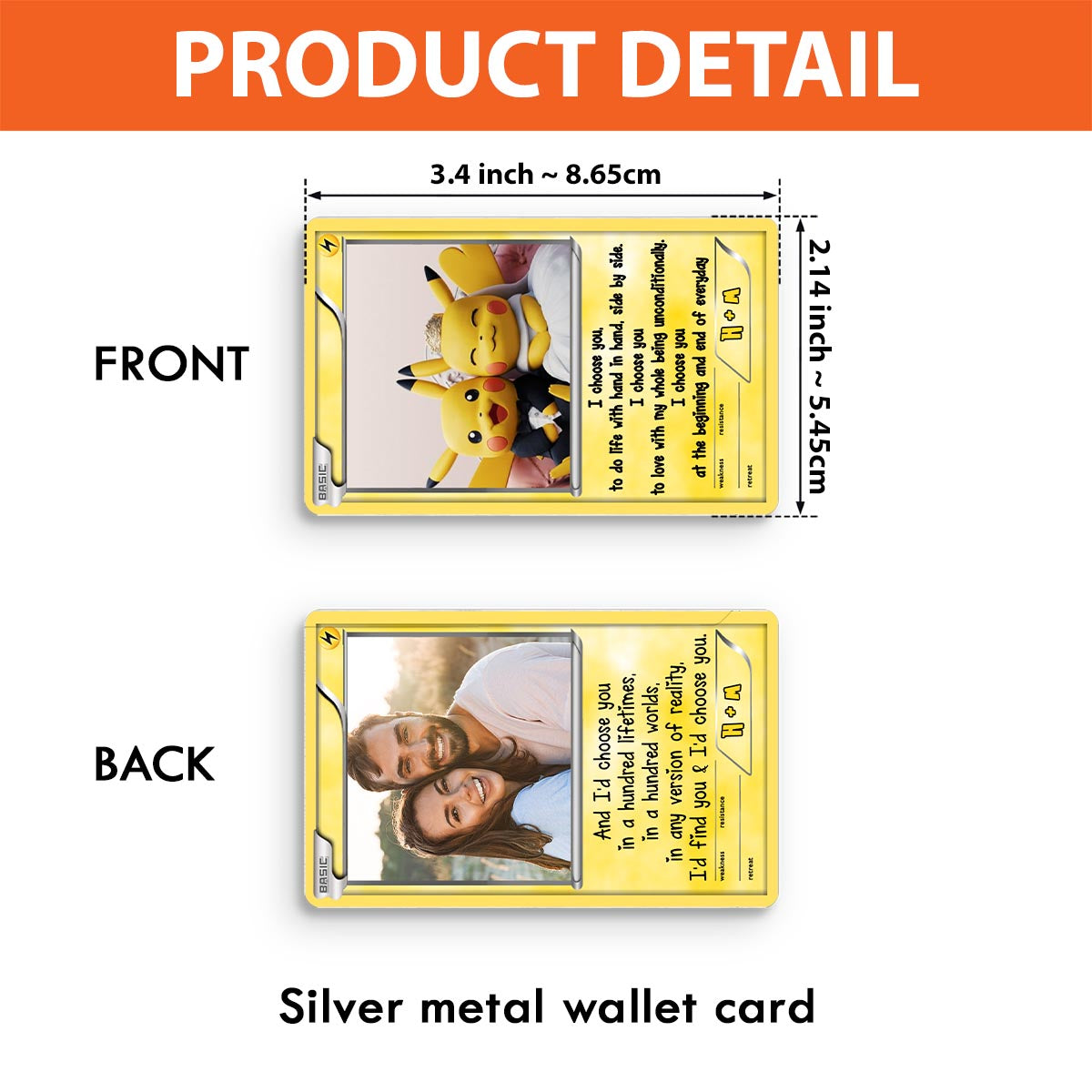 I Choose You - Personalized Monster Trainer Wallet Insert Card