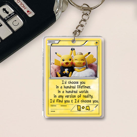 I Choose You - Personalized Monster Trainer Transparent Keychain