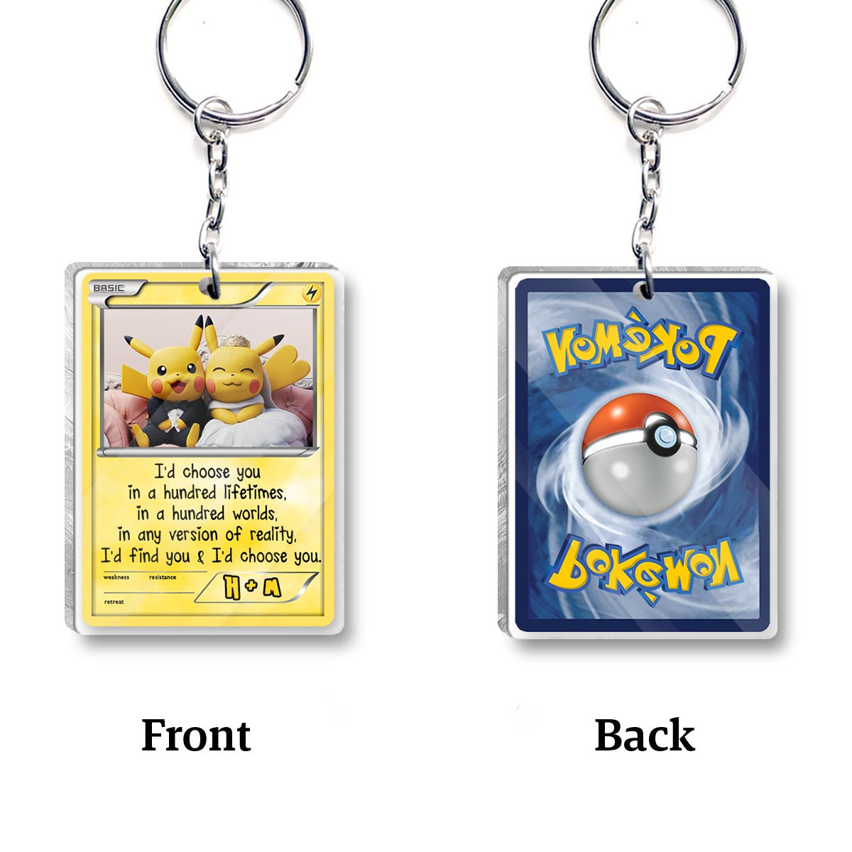 I Choose You - Personalized Monster Trainer Transparent Keychain