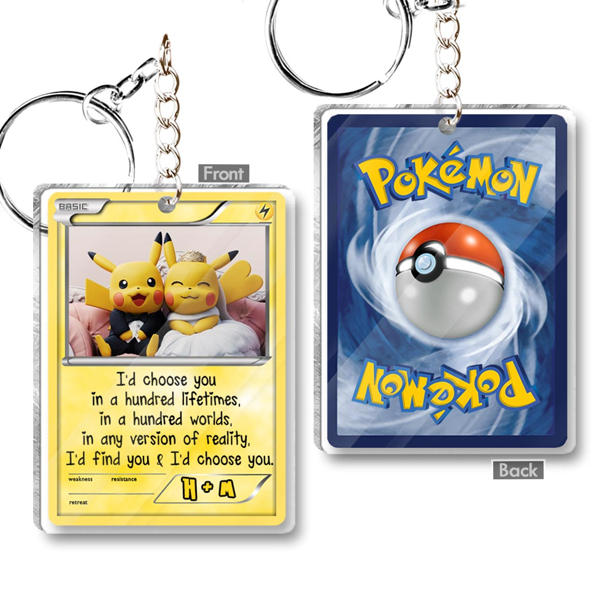 I Choose You - Personalized Monster Trainer Transparent Keychain