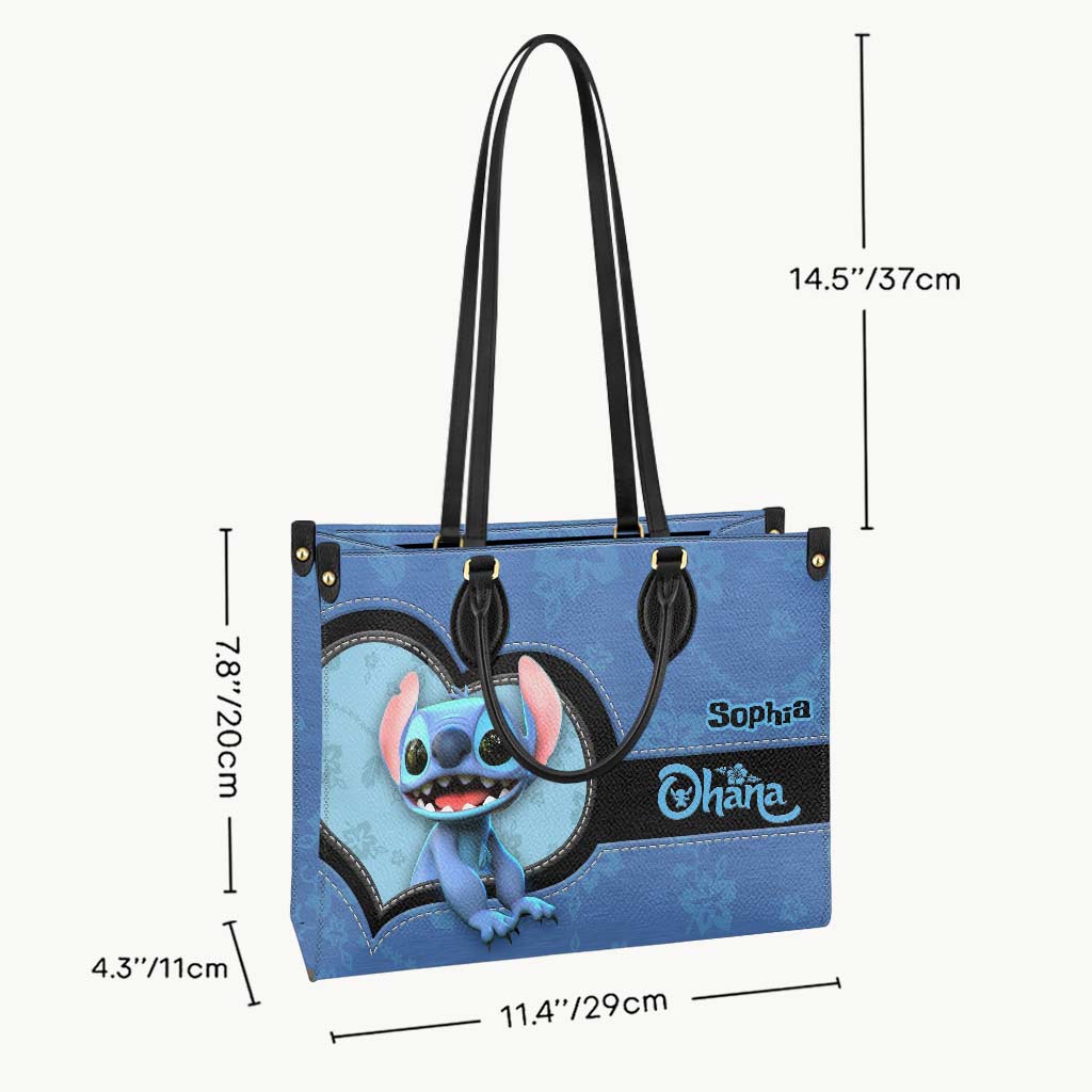 Ohana - Personalized Ohana Leather Handbag