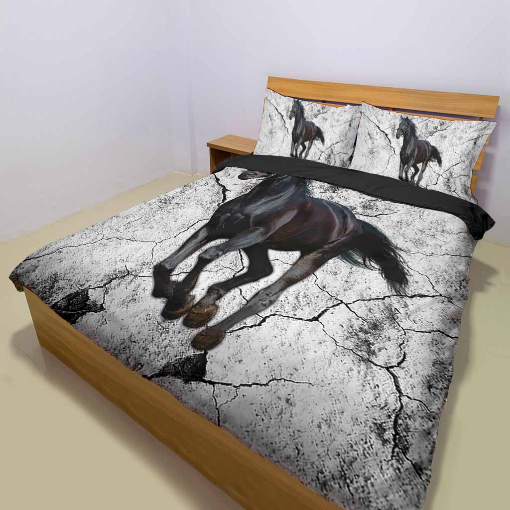 Black Horse - Horse Riding Lover - Horse Owner Bedding Set 0921