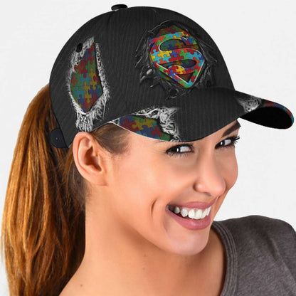 Autism Jean Pattern - Autism Awareness Classic Cap 0921