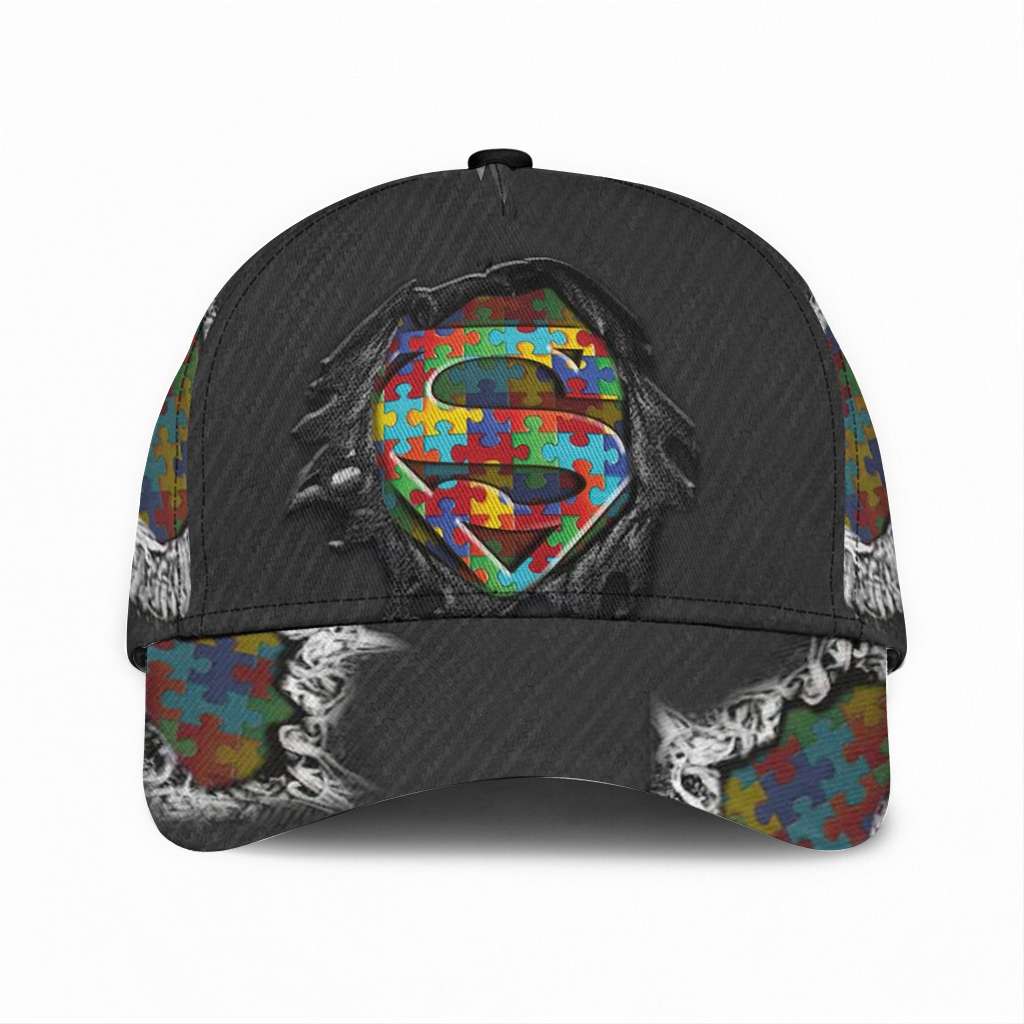 Autism Jean Pattern - Autism Awareness Classic Cap 0921