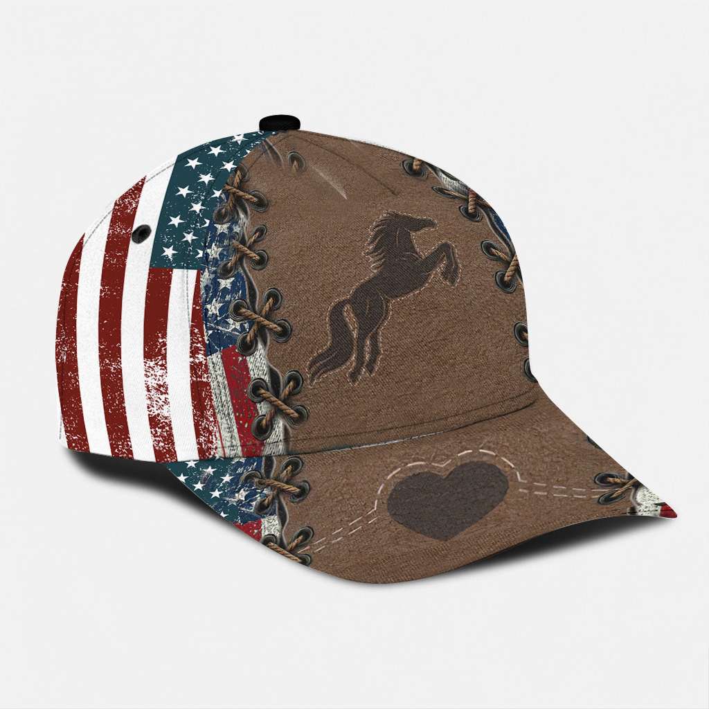 Horse US Flag - Horse Classic Cap 0921