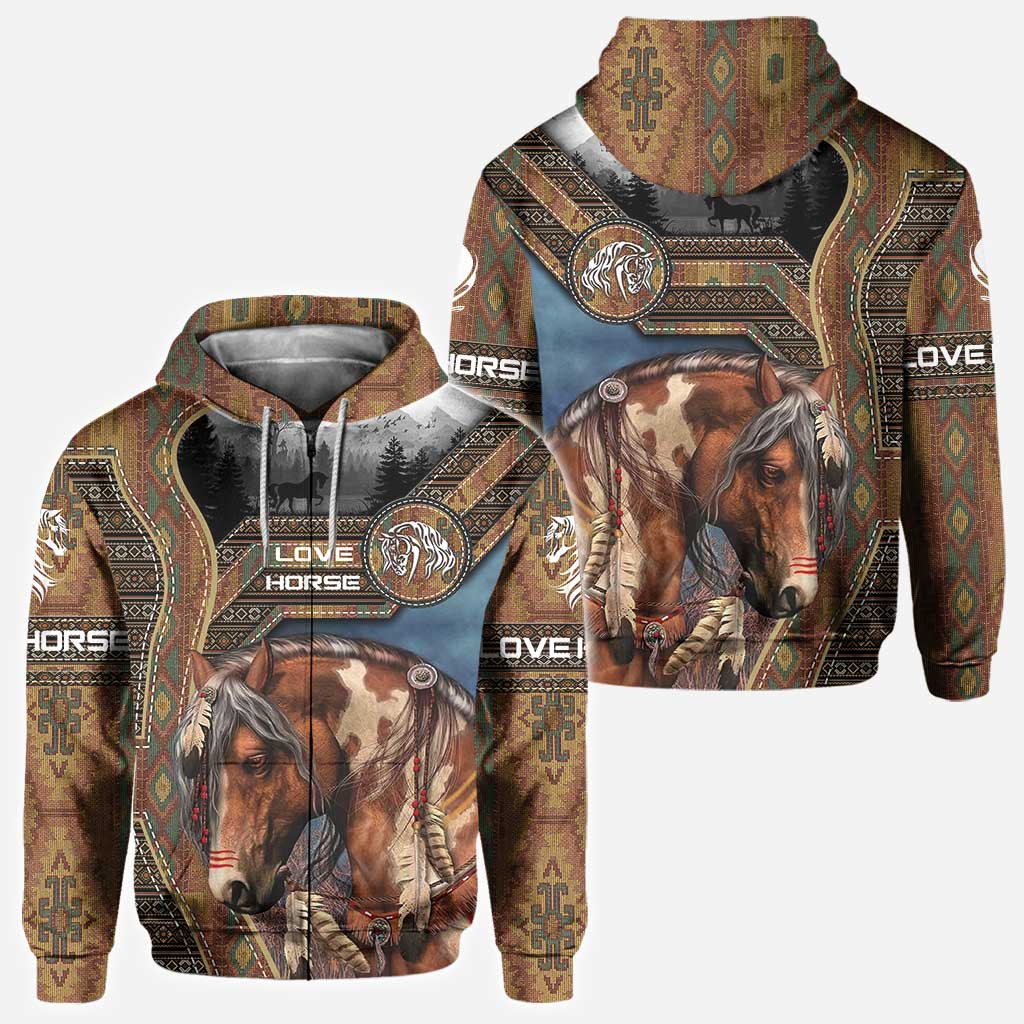 Love Native American Horse All Over T-shirt and Hoodie 0921