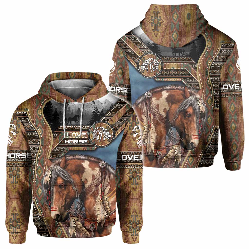 Love Native American Horse All Over T-shirt and Hoodie 0921