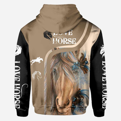 Love Horse - Horse All Over T-shirt and Hoodie 0921