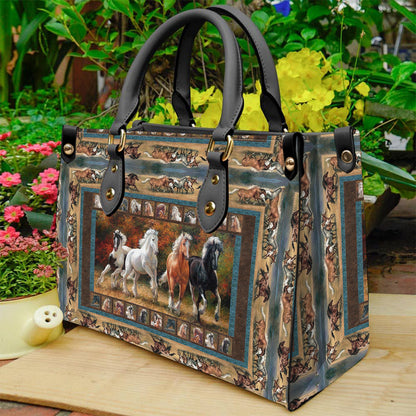 Beautifuls Horses - Horse Leather Handbag 0921