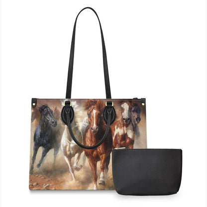 Wild Horses - Horse Leather Handbag 0921