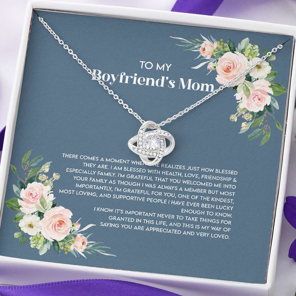 Boyfriend's Mom Gift For Boyfriend's Mom Mother Day's Necklace - Mother Love Knot Necklace 0921