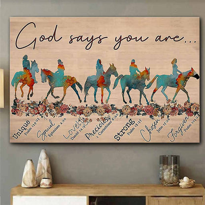 God Says You Are - Horse Lover Poster 0921