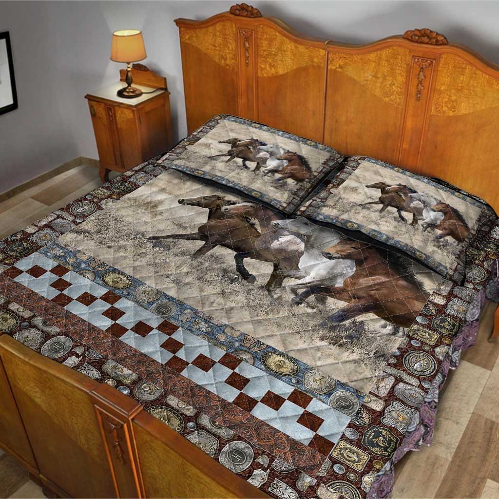 Horse Antique Button - Horse Quilt Set 0921