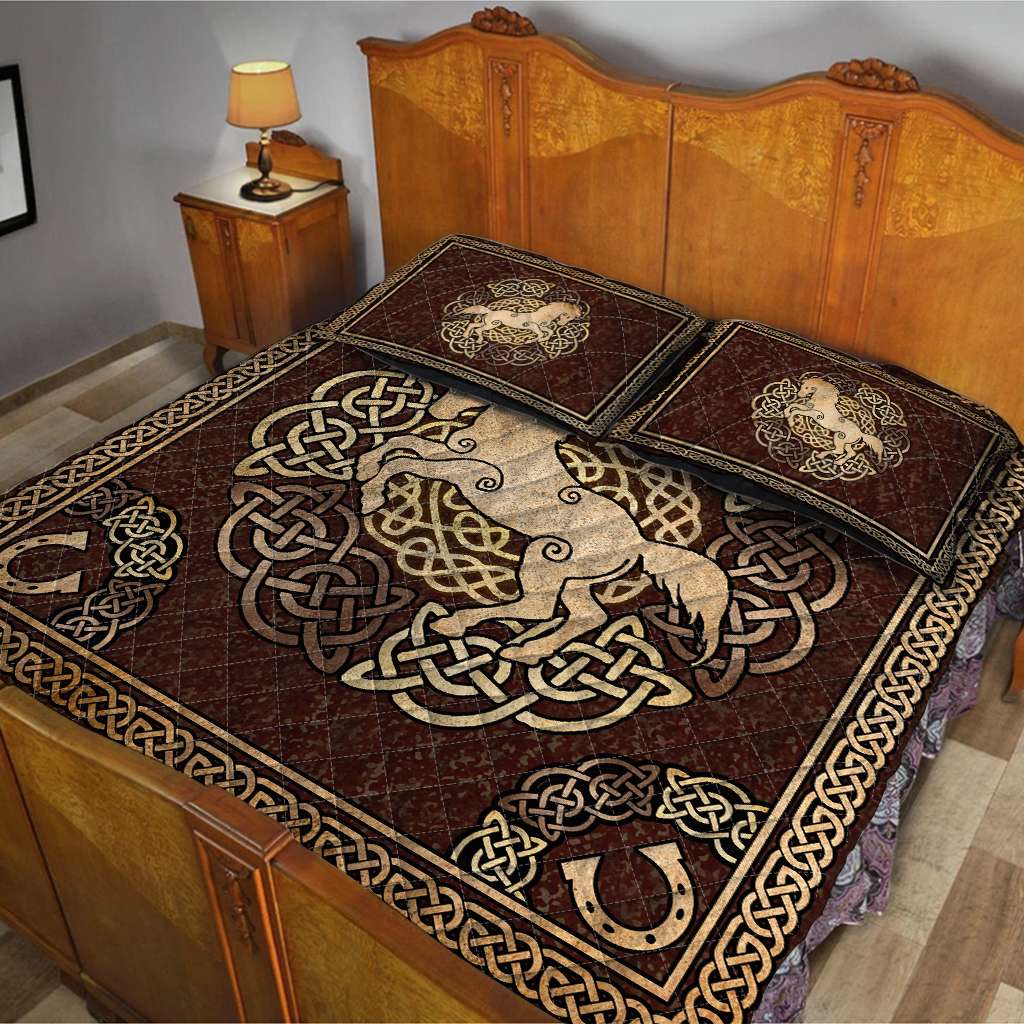 Horse Celtic Grunge - Horse Quilt Set 0921