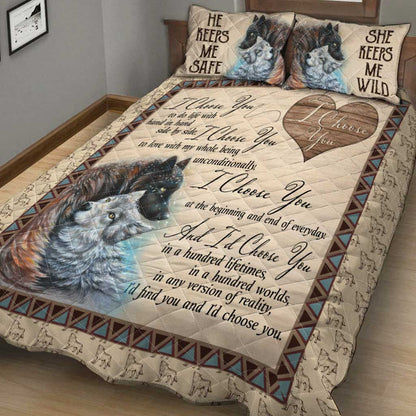 I Choose You - Wolf Quilt Set 0921