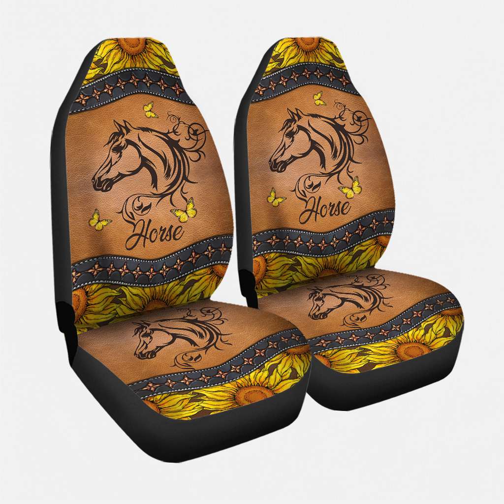 Horse With Sunflower - Horse Seat Covers 0921