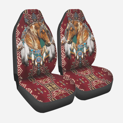 Horse Native American Red Pattern - Horse Seat Covers 0921