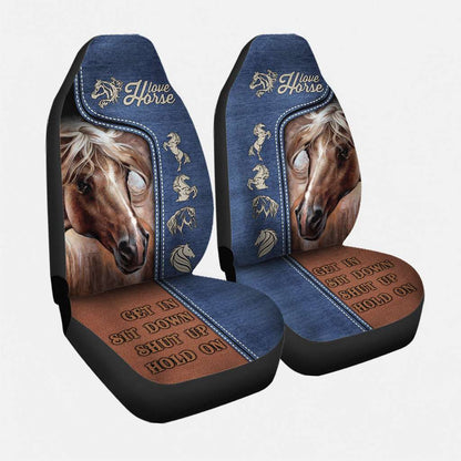 Love Horse Get In Sit Down - Horse Seat Covers 0921