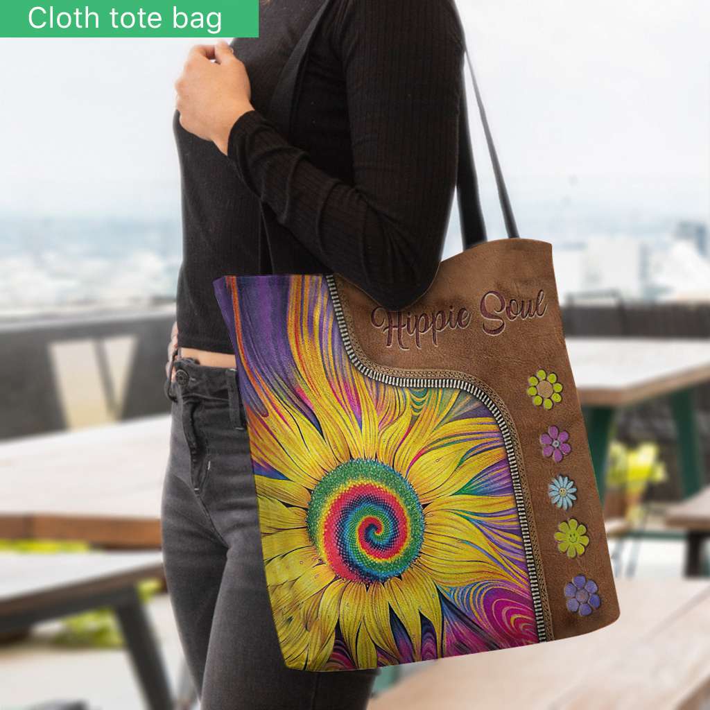 Hippie Soul Tie Dye Sunflower - Hippie Tote Bag 0921