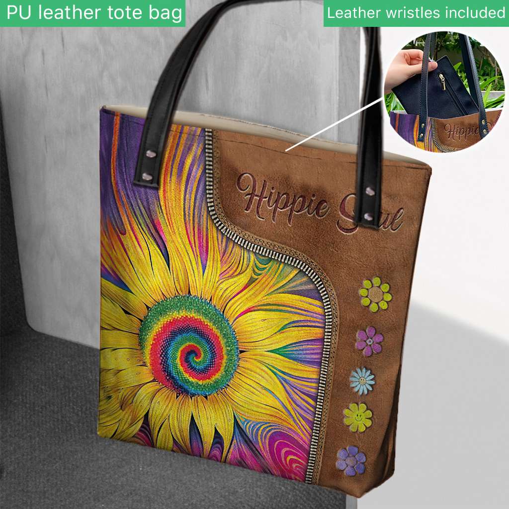 Hippie Soul Tie Dye Sunflower - Hippie Tote Bag 0921