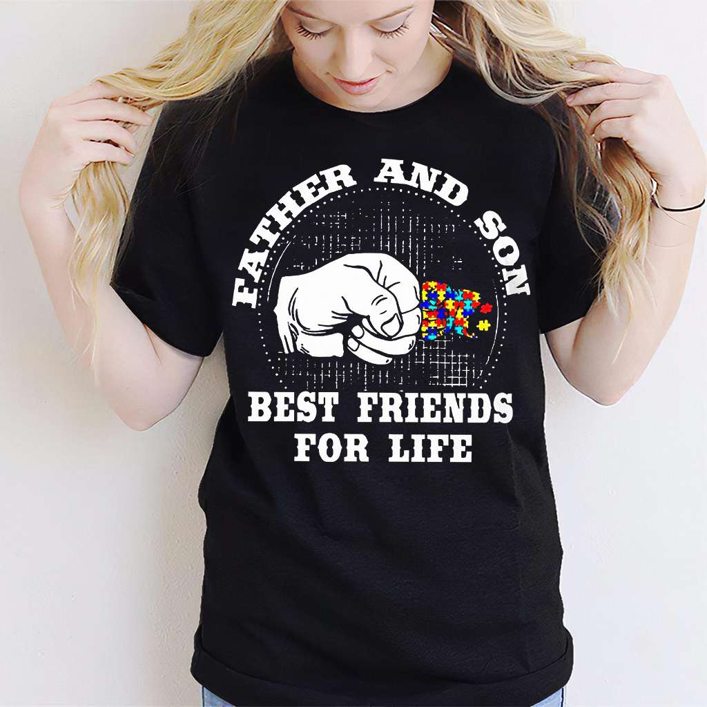 Father And Son Best Friends For Life - Autism Awareness T-shirt and Hoodie 0921