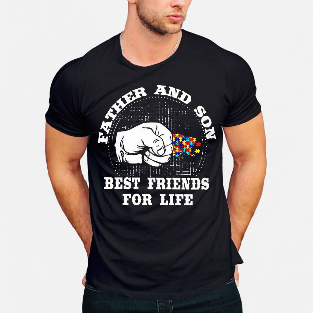 Father And Son Best Friends For Life - Autism Awareness T-shirt and Hoodie 0921