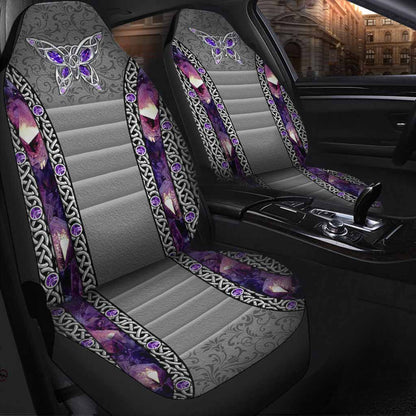 Love Butterflies Purple Galaxy - Seat Covers