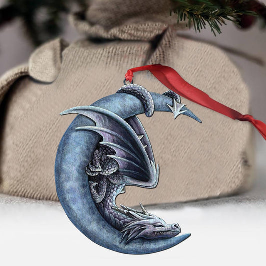 Sleeping Dragon - Dragon Ornament (Printed On Both Sides) 1022