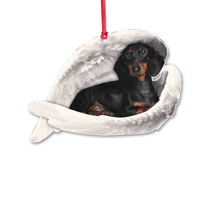 Dachshund Guardian Angel Has Paws - Dachshund Ornament (Printed On Both Sides) 1022