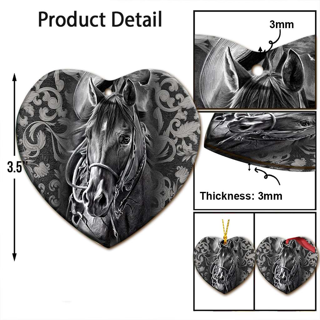 Horse Heart - Horse Ornament (Printed On Both Sides) 1022