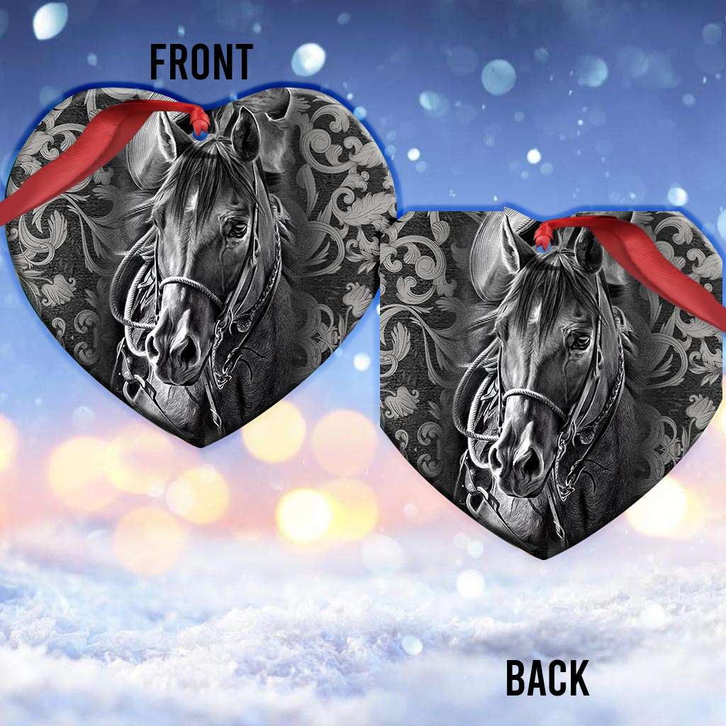 Horse Heart - Horse Ornament (Printed On Both Sides) 1022