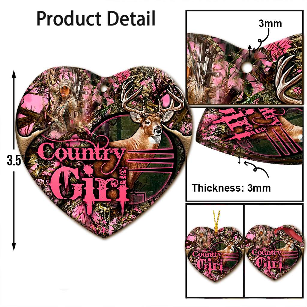 Hunting Country Girl - Hunting Ornament (Printed On Both Sides) 1022