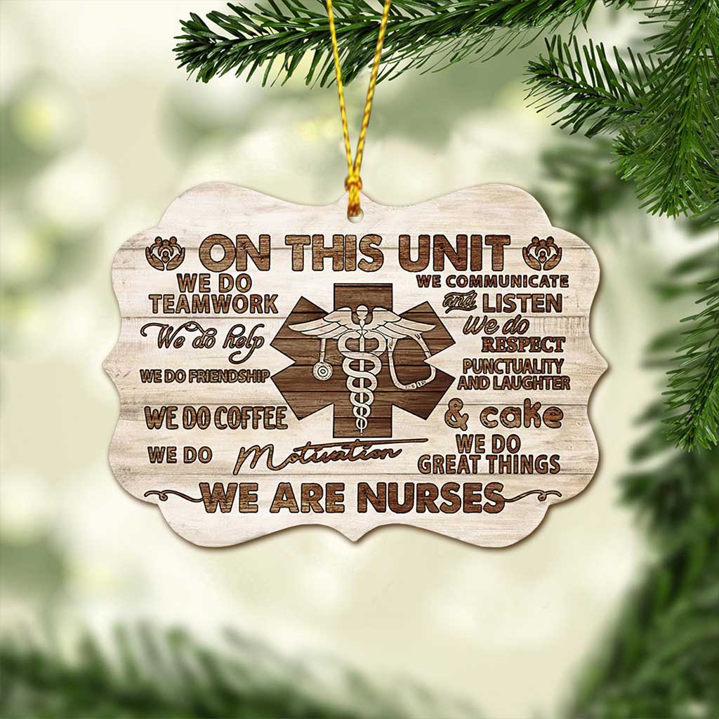 Wooden Style We Are Nurses - Nurse Ornament (Printed On Both Sides) 1122