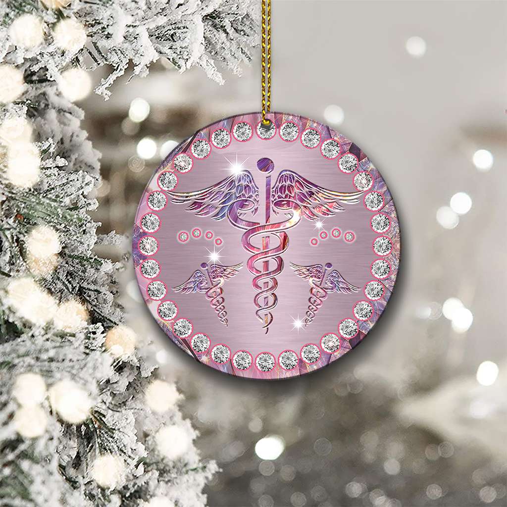 Nurse Jewelry Printing Style Nurse - Round Aluminium Ornament (Printed On Both Sides) 1122