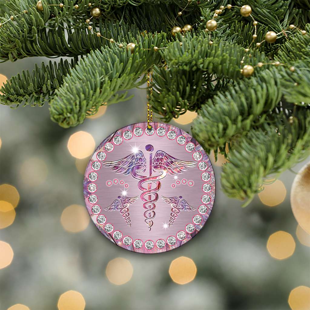 Nurse Jewelry Printing Style Nurse - Round Aluminium Ornament (Printed On Both Sides) 1122