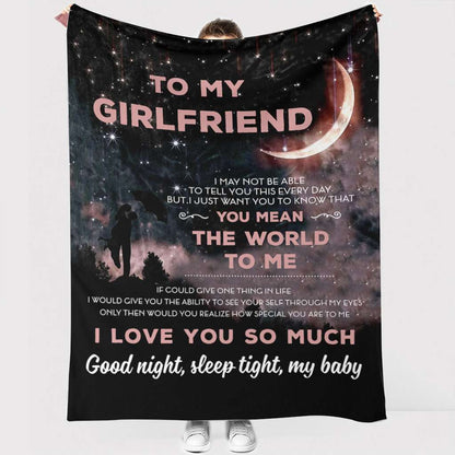 To My Girlfriend - Couple Blanket 1121