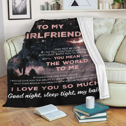 To My Girlfriend - Couple Blanket 1121