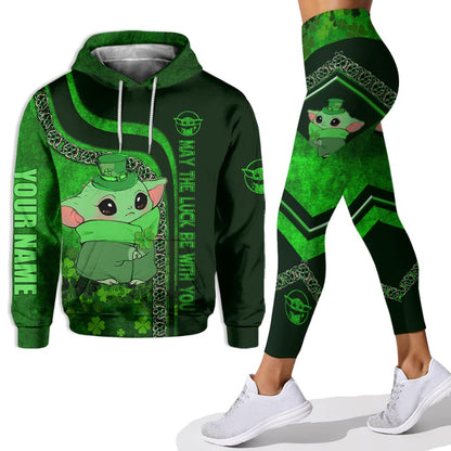 Happy St. Patrick's Day - Personalized Hoodie And Leggings