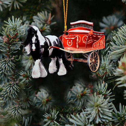 Gypsy Cob Dray Horse Gypsy Vanner Horse Christmas - Horse Ornament (Printed On Both Sides) 1122