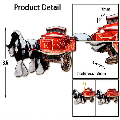 Gypsy Cob Dray Horse Gypsy Vanner Horse Christmas - Horse Ornament (Printed On Both Sides) 1122