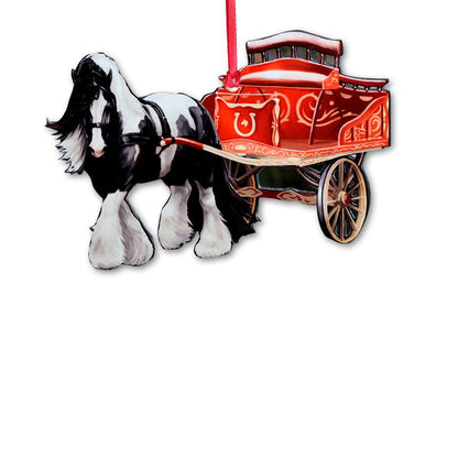 Gypsy Cob Dray Horse Gypsy Vanner Horse Christmas - Horse Ornament (Printed On Both Sides) 1122