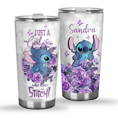 Just A Girl Who Loves - Personalized Ohana Tumbler 1122